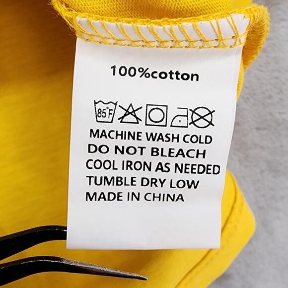 Bumble Shirt Mens M Yellow Crew Neck Short Sleeve Dating Match Casual Cotton - Picture 5 of 8